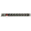 Gembird EG-PDU-014-C14 baro&scaron;anas sadales vienība, 8 AC izejas, 1U, melna, 3680W, 10A, C14 savienotājs