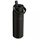 Termopudele ar salmiņu Stanley The IceFlow Bottle Flip Straw 2.0 2811283143 0.7L melna