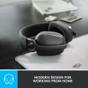 Logitech ausinės Zone Vibe 100 981-001213 belaidės, 30 m, 18 h pokalbio laikas, 185 g, Bluetooth 5.2, 2 mikrofonai, grafito spalva