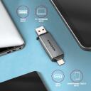 Axagon M&auml;lukaardi lugeja CRE-DAC USB 3.0 Type-A/Type-C 5000 Mbit/s 2 pesa, &uuml;hilduvad m&auml;lukaardid: MicroSD, SD, MMC, hall