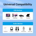 Vention USB garso kortelė CDRBB, 16 bit, 44100-48000 Hz, USB, 3.5 mm, 2 mygtukai, 0.15 m, juoda