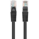 Lanberg patch kabelis CAT.5E UTP Fluke Passed PCU5-10CC-0025-BK, 0,25 m, melns, RJ-45, U/UTP, 100 MHz, 26 AWG, HDPE izolācija