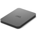 Lacie Внешний HDD 2TB STLR2000400 USB Type-C, 3.2 Gen 1, серый, защита паролем, USB-кабель в комплекте