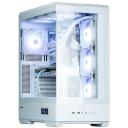 Zalman P50 DS White, datortehnika, P50 DS White, 3x3.5'', 2x2.5'', 1x120mm ARGB ventilators, 7 PCI sloti