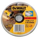 Dewalt L&otilde;ikeketas DT42340TZ-QZ, 125mm, 1.2mm, 22.23mm, 10 tk, metallkorpus, peen l&otilde;ige