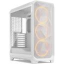 Fractal Design Meshify 3, FD-C-MES3A-07, 2x2.5&rdquo;, 2/4x3.5/2.5&rdquo;, 7, 20 Gbps USB-C, 8.8 kg, balts RGB TG caurspīdīgs tonis