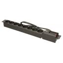 Lestar Pagarinātājs LZRM 810 BW 1966004970, 1,5 m, 230 V AC, 10 A, 8xE tipa kontaktligzdas, melns, slēdzis, indikācijas gaisma