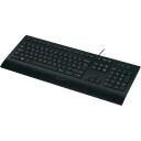 Logitech klaviatuur K280E 920-005217 USB, QWERTY, must, 10 miljonit klahvivajutust, t&auml;issuuruses randme tugi, kaabel