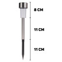 Saules dārza lampas, 10 gab., 4,5x4,5x30 cm, K02027, Keltin