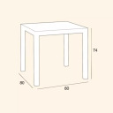 Dārza galds Dallas BICA 1690964 80x80x74cm pelēks