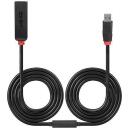 Lindy 43400 USB prailginimo kabelis 3m, 5Gbps, USB A vyras / USB C moteris, maitinimo adapteris įtrauktas