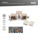 Digitus Keystone modulis DN-93615-24, 10 Gbit/s, 500 MHz, 1 ports, vairogots, bez instrumentiem, 24 gab.