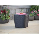 Sodų staliukas/saugojimo dėžė Luzon Flat Wicker pelės spalvos 29202176939 KETER