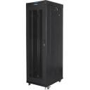 Lanberg Rack kapp 19" vabalt seisev 42U/600x1000, FF01-6042-23BL, RAL 9004, 106kg, 6 jahutusventilaatorit, perforeritud esik&uuml;lg