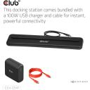 Club3D dokkimisjaam CSV-2541 12-in-1, 2x HDMI, 1x DisplayPort, 3x USB Type-A, 1x USB Type-C, RJ45, kaardilugeja, 3.5mm heli, 100W