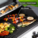 Газовый гриль для мяса и овощей 18.8kW 4 горелки нержавеющая сталь BBQ201 331201 Browin