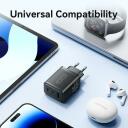 Vention įkroviklis FERB0-EU 65W PD greitas įkrovimas, 3 įrenginiai, 2 USB-C, 1 USB-A, juodas, GaN technologija