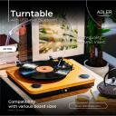 Adler Plaatide m&auml;ngija AD 1914w, 33.3 RPM, 45 RPM, 75 RPM, USB, Bluetooth 5.4, 2x0.8 W k&otilde;larid