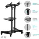 Onkron TV alus TS1350-B, 32-70 tolli, maksimaalne kandev&otilde;ime 40.5 kg, VESA 100x100-600x400 mm, k&otilde;rguse reguleerimine 870-1175 mm