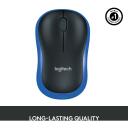 Logitech USB optinė pelė M185/MĖLYNA 910-002239, 1000DPI, 3 mygtukai, 10m belaidžio ry&scaron;io diapazonas, AA baterija, ergonomi&scaron;ka