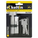 Keltin Цилиндр замка с ручкой K02702, 30/30G мм, 3 ключа, 25 000 циклов, алюминий, сплав ZnAl, винт для крепления в комплекте