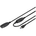 Digitus aktiivne USB 3.0 pikenduskaabel DA-73107, 20m, USB A, USB A, 5 Gbps, aktiivne kaabel, LED oleku indikaator