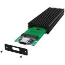 Raidsonic SDD cietā diska korpuss IB-1816M-C31, M.2, USB 3.1 (Gen 2), melns, 1 x 2280 mm, alumīnijs