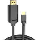 Vention Video kaabel adapter CGUBG 1.5m, USB Type-C, HDMI, 3840 x 2160, 30Hz, 3 kaitsetaset, must