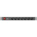 Lanberg Energiadistribuutori seade PDU-07F-0200-IEC-BK, 2500W, 2m, 7x Schuko v&auml;ljundid, 1-faasiline, &uuml;lepinge kaitse