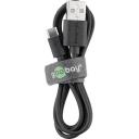 Goobay USB-C kabelis 59122, 2 m, 3 A, sinhronizācija un uzlāde, melns