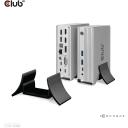 Club3D dokk CSV-1568 120W, 4 videot 16.2 Gbit/s, 4 USB 10G/5G, 1 Gigabit Ethernet, 2 audio, toiteadapter 120W