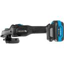 Hogert Juhtmeta nurklihvija HT2E282-B24AG 125 mm 18 V, harjadeta mootor, 10 000 RPM, 2x 4 Ah aku, 4 A laadija