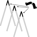 Atbalsta miets augiem, taisns 120cm/11mm RIM-GSP1112