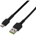 Green Cell KABGC23 USB kabelis, 0.3 m, USB A, Micro-USB B, melns, 480 Mbit/s, 1 pc