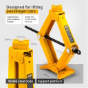 Žirklinis hidraulinis domkratas 2 t 120–395 mm tvirtas greito veikimo su gumine pagalvė saugos vožtuvas T10202-GS JCB