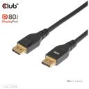 Club3D DisplayPort 2.1 CAC-1094 kaabel 2m, 80 Gbit/s, 8K240Hz, sirge pistik, 26 AWG, must