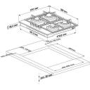 BEKO Hob | HILW64225SW | Gas | Number of burners/cooking zones 4 | Knob | White