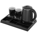 Adler AD 1387 elektriskā tējkanna, 1 L, 1000 W, 2 krūzes, melna, 35,8 x 23,8 x 2,8 cm, 0,65 m, 220-240 V