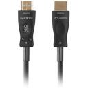Lanberg HDMI kaabel M/M v2.1 CA-HDMI-30FB-0400-BK, 40m, 8K, 48Gb/s, 19 kontaktiga, aktiivne optiline, must