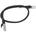 Lanberg patch kaabel CAT.6 UTP PCU6-10CC-0050-BK, 0.5 m, must, RJ-45, U/UTP, vormitud, takistusteta, CCA