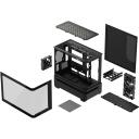Asus Kaste PRIME AP201 TG, 2x120mm sānu ventilatori, 1x120mm aizmugures ventilators, 2x2.5" un 2x3.5" HDD