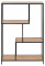 Riiul SEAFORD 77x35xH114cm, 3 riiulit: lamineeritud kattega mööbliplaat, värv: tamm, raam: must metall