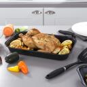 Russell Hobbs Cepe&scaron;pannu komplekts CW20701EU, 38cm, 35cm, 26cm, oglekļa tērauds, melna, taisnstūri