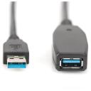 Digitus aktiivne USB 3.0 pikenduskaabel DA-73107, 20m, USB A, USB A, 5 Gbps, aktiivne kaabel, LED oleku indikaator