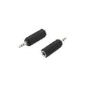 Sbox Helikabel AD.6.3F-3.5M, 6.3mm F, 3.5mm M, nikeldatud pistikud, must v&auml;rv