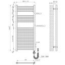 Ab R&auml;tiku kuivati 9157688, 500mm, 1200mm, 300W, IP24, kroomitud, elektriline juhtpaneel