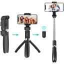 Media-Tech Selfie statiiv MT5542, 68cm, Bluetooth, must v&auml;rv, teleskoopkonstruktsioon, kaugjuhtimispult