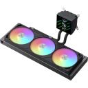 Gamemax protsessori vedelikjahutus GLACIER 360 LCD BK, 85.82 cfm, 800-2000 rpm, TDP kuni 330W, ARGB ventilaator