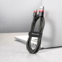 Baseus Cafule Micro USB kabelis CAMKLF-C91, 2m, 1.5A, greitas įkrovimas, duomenų perdavimas 480 Mb/s, nailono pintas