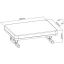 Maclean MC-460, ergonomisks kāju balsts, -20 - 20&deg;, 20kg, neslīdo&scaron;a pamatne, melns